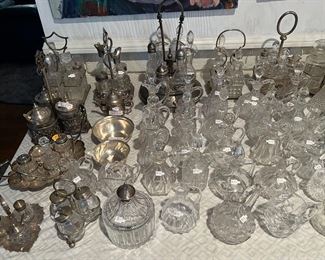 Antique & Vintage condiment caddies, cruets & creamers