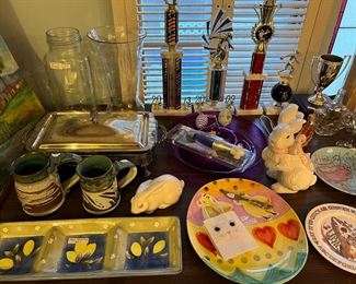 Vintage Trophies, Easter, Serving Dishes & more
