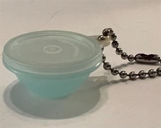 Mini Tupperware bowl keychain ~ Vintage 1960's color/version