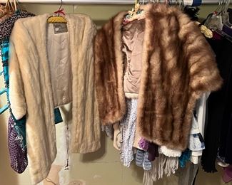 Vintage mink stoles