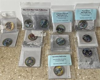 Colorized collectible coins