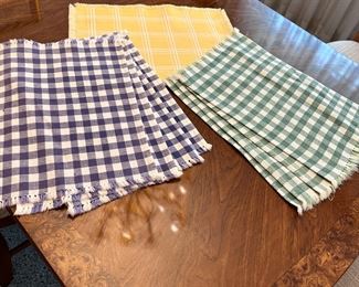 Group of check placemats