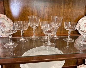 Cristal D/Arques-Durand Versailles wine and champagne glasses