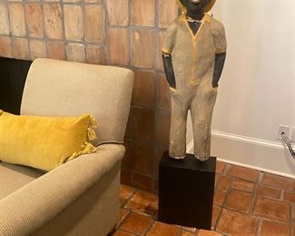 Paper machete figure on stand 