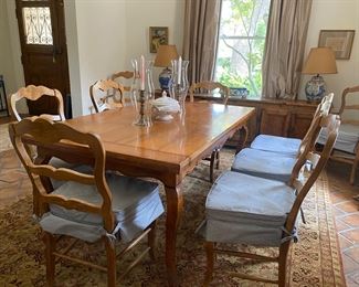 French refractory dining table