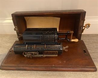 Antique adding machine