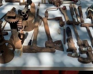 Pipe cutters and more. Some of these tools are over 100 years old.