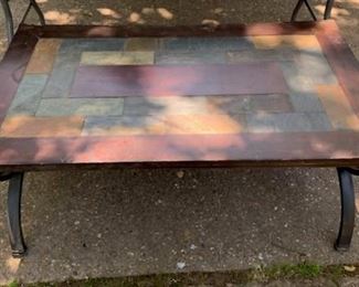Coffee table with slate top