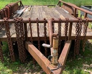 Trailer is 19' x 6' and has a clean title - lots of chains