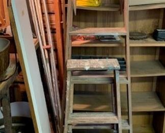 Wooden ladder and step stool