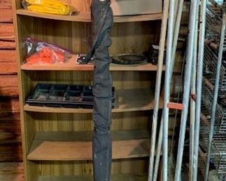 Vintage Lenker 32-A wood survey measuring rod tool and surveyor tripod