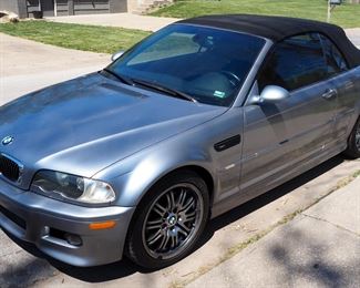 2003 BMW M3 E46 Convertible Passenger Car, VIN # WBSBR93493PK04043, Mileage Showing On Odometer 133351