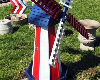 Custom Built Composite Windmill Lawn Ornament, 58" x 32" x 40"