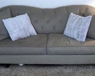 Bauhaus Furniture Company Camel Back 2 Cushioned Button Tufted Sofa, 31" x 84" x 36"