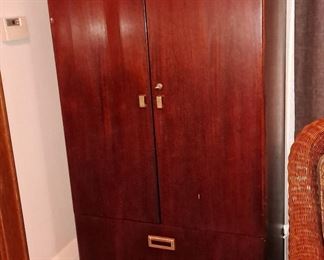 Mid century Dixie Act II Collection cabinet w/ key