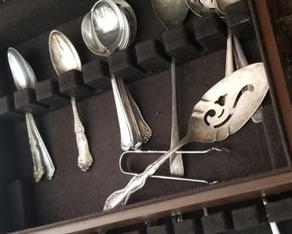 several plated utensil pieces