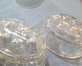 Glass jello molds