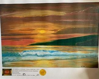 Ocean Sunset on Canvas