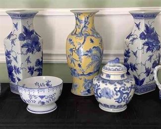 08 Blue And White Vases And More