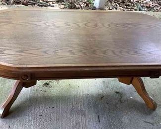 Oval Wood Coffee Table