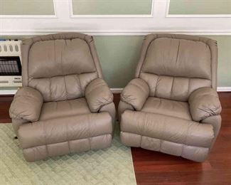 Set Of Leather Recliners