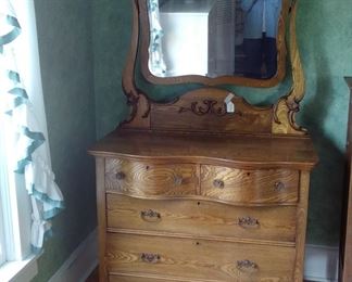 Oak Dresser with Mirror