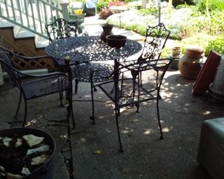 Wrought Iron Patio Table & Chairs