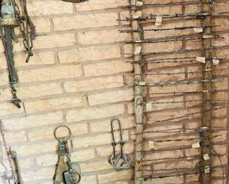 Vintage Western/Texas Collectables. Various Collectable Barbed Wire.