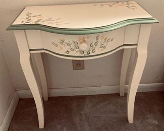 Vintage Painted Off White Night Stand.