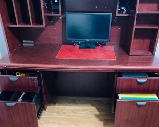 Modern Office Desk with Hutch.