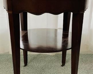 Antique Marble Top Accent Table.