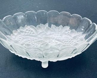 Indiana Glass Clear Crystal Footed Bowl. 