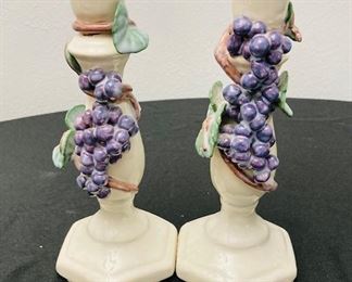 Vintage Grape Candle Holders.