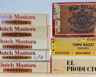 Good Selection of Vintage Cigar Boxes.