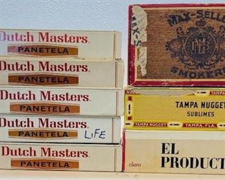 Good Selection of Vintage Cigar Boxes.