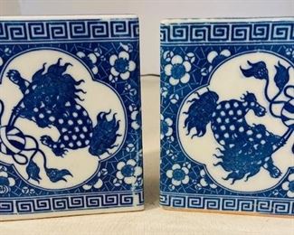 Vintage Chinese Porcelian Opium Pillows.