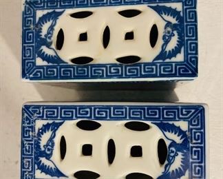 Vintage Chinese Porcelian Opium Pillows.