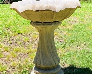 Large Concrete Bird Bath.