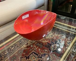 Blown and cut glass art pieces