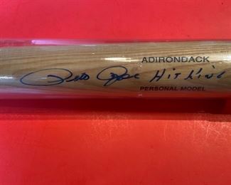 Pete Rose signed bat plus others