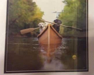 Labradors in Canoe Fine Art