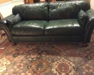 The Finest Leather Green Couch 