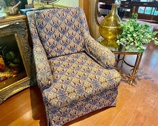 this chair is labeled Yvonne Kelleher Interiors