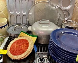Le Creuset blue grill pan
