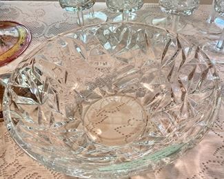 Tiffany rock cut crystal bowl