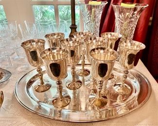 Towle silverplate goblets in a really different pattern