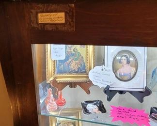 Assorted Small Portraits, Crystal and Porcelain including Waterford and Meissen