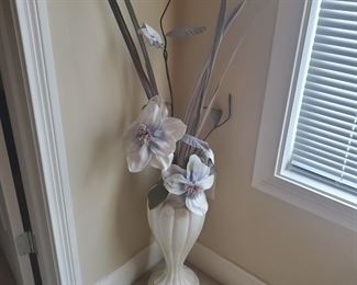 Tall ceramic flowers and vase
