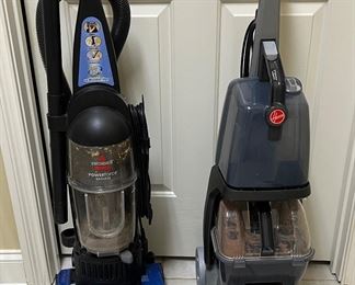 Bissell vacuum and Hoover steam cleaner