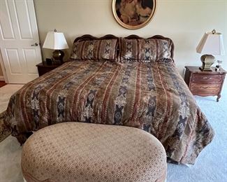 Bassett king size bed with headboard and side tables